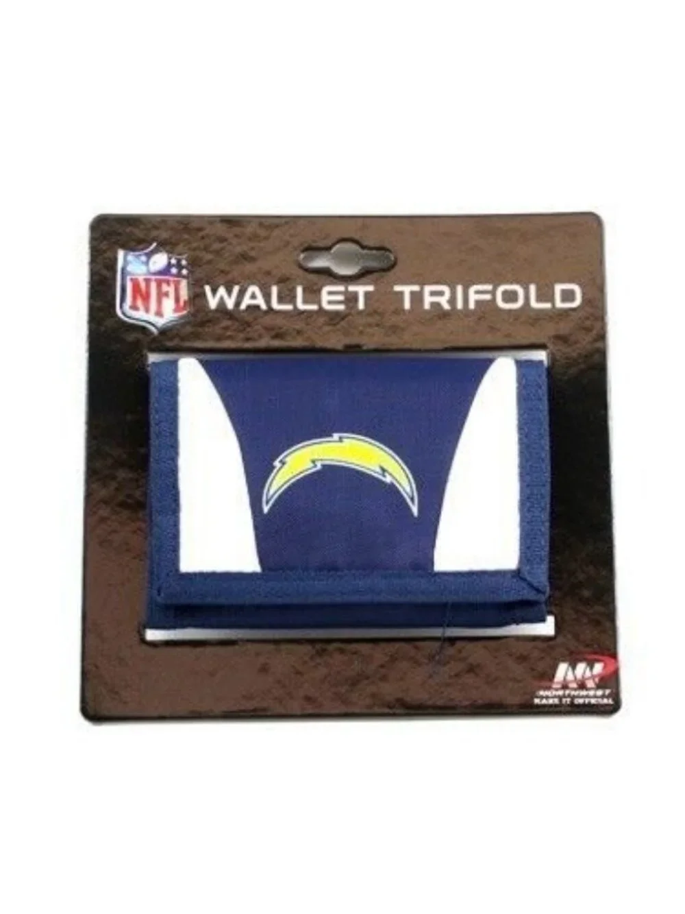 Los Angeles Chargers Wallet Trifold Chamber Style Logo Nylon NFL Official